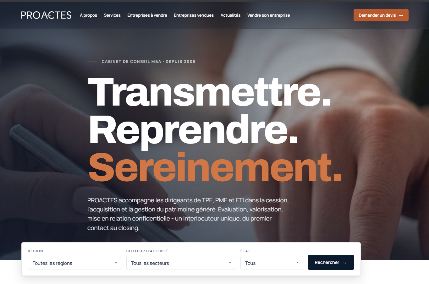 PROACTES dévoile son nouveau site : une nouvelle image pour une ambition affirmée